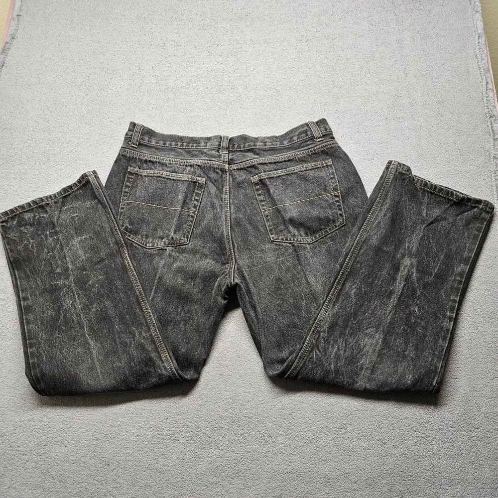 Faded Glory Jeans Mens 40x32‎ Gray Denim Relaxed Fit Straight Leg Streetwear
